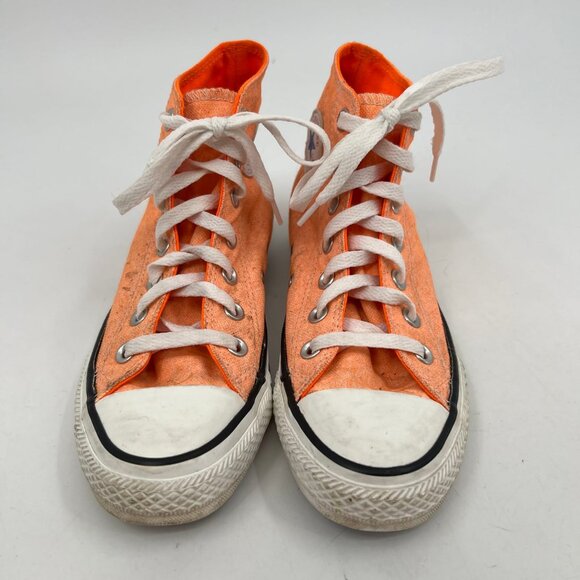 Converse Orange High Top Sneakers | Size 6 - Picture 5 of 10